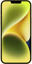 Voorkant apple iphone 14 plus geel