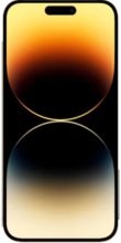 Voorkant apple iphone 14 pro max goud