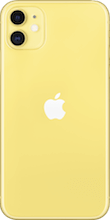 Achterkant apple iphone 11 refurbished geel