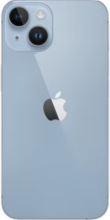 Achterkant apple iphone 14 plus blauw