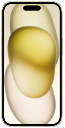 iPhone 15 geel voorkant