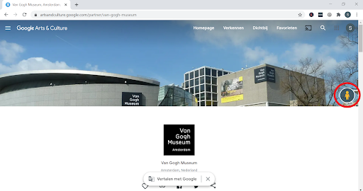 Screenshot Van Gogh museum Google Arts & Culture